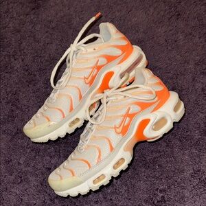 Women's Nike Air Max Plus White Atomic Orange Sneakers